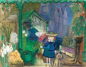 Madeline at the Paris Flower Market 1955
