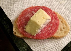 Bob's processed meat breakfast sandwich - the epitome of courage